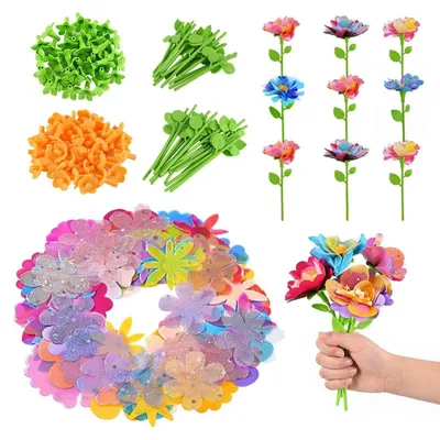 Immagine prodotto di Kit di ricambio per pressa fiori, contenente 108 fiori e 36 supporti. Set per attività creative, adatto a bambini dai 4 anni in su