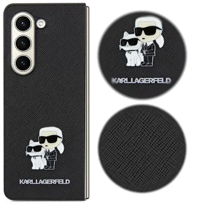 Produktbild von Etui Karl Lagerfeld Saffiano Karl&Choupette Pin Na Samsung Galaxy A35 - Czarne