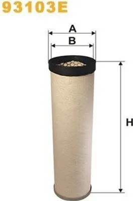Immagine prodotto di FILTRI WIX 93103E, filtro aria secondaria, codici: 04415903, 055130R1, 14261556