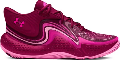 Immagine prodotto di Scarpe da basket Under Armour Spawn 6 Mid rosa, taglia 45 1/2 da uomo, rosa, taglia 45 1/2