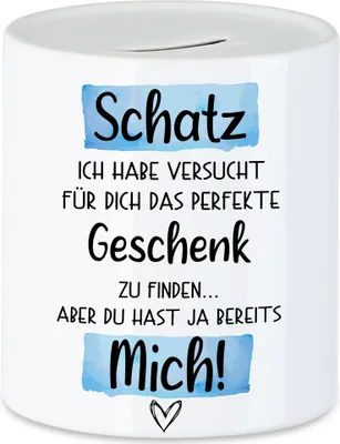 Produktbild von Schatz Geschenk Spardose  Mit Spruch Ehemann Freund Partner Humor Sarkasmus Geschenkidee