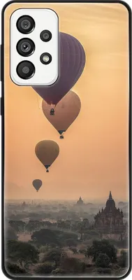 Produktbild von König Design Hülle kompatibel mit Samsung Galaxy A73 5G Kunststoff Soft Handyhülle - Handy Case Heißluftballons