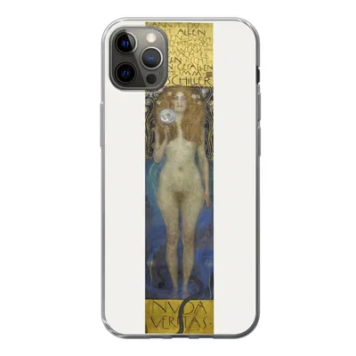 Produktbild von MuchoWow® Handyhülle Schutzhülle Hülle für iPhone 12 Pro Max Nuda veritas - Gustav Klimt Silikon Softcase Handy Hülle - Hartschale