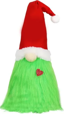 Produktbild von Grüner Wichtel als Weihnachtsbaumspitze, Plüsch-Weihnachtself, Baumspitze, Dekoration für den Weihnachtsbaum, Weihnachtsdekoration
