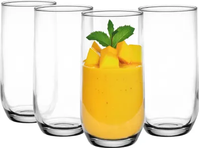 Produktbild von GLASMARK® Gläser 4-Set 400ml Große (max. 420ml) 4 Stück Longdrinkgläser transparent Saft und Cocktail Party Trinkglaswaren Saftgläser Trinkgläser für Wasser - Hochwertige Qualität -