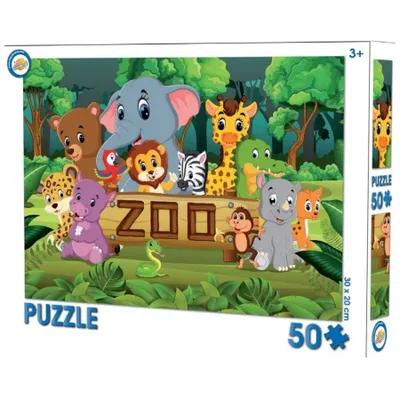 Zdjęcie produktu dla Puzzle dla dzieci ZOO - 50 części