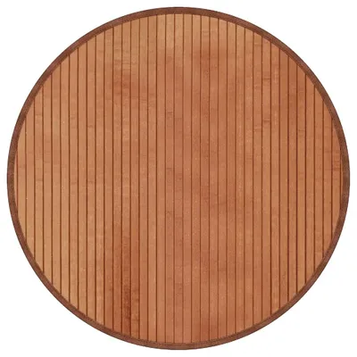 Zdjęcie produktu dla vidaXL Dywan okrągły brązowy 60 cm bambusowy