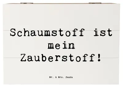 Produktbild von Mr. & Mrs. Panda Geschenkbox Spruch Zauber der Polsterin 22 x 15 cm - Weiß - Geschenk, Design, Geschenke mit Herz, Möbelrestaurierung, Beruf, fotobox, Polsterwerkstatt