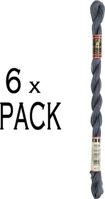 Produktbild von 6x DMC Perlgarn Stärke 8, 25 m, 115AR/8-413, VPE