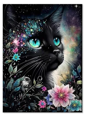 Immagine prodotto di Kit per il Diamond Painting 5D a forma di gatto, dimensioni 30x40 cm