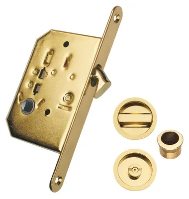 Image de Serrure Coulissante Laiton Micel Sécurité Discrète Porte Coulissante - Micel