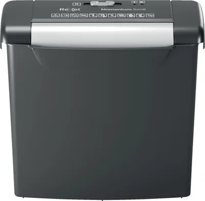 Zdjęcie produktu dla Rexel Momentum S206, Rozdrabnianie taśmowe, 6 mm, 9 l, 75 ark., 72 dB, 6 ark.