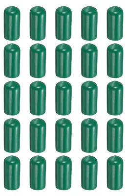 100er-Pack Gummikappen 11 mm ID, Schraubenschutz, dunkelgrün