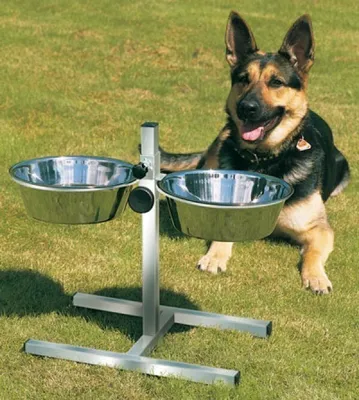 Produktbild von Trixie Hundebar mit Edelstahlnäpfen - 2 x 2,8 l