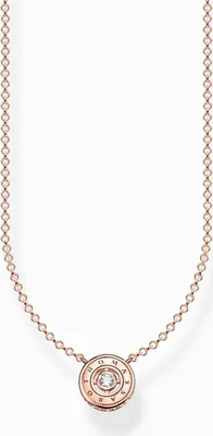 Produktbild von Thomas Sabo KE1881-416-14-45v Damen-Kette Kreis mit Weißem Stein Roségoldfarben