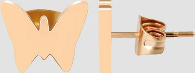Produktbild von Akzent Edelstahl Ohrstecker mit Schmeterling, IP Roségold, roségoldfarbig