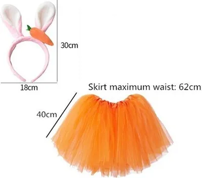 Produktbild von KIK - Kostýmní oblečení Bunny Sukně Mrkvová čelenka