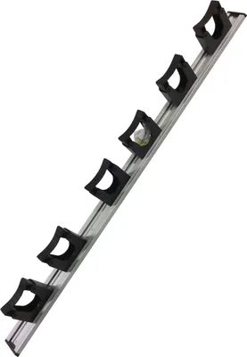 Produktbild von Toolflex-Wandschiene 90 cm mit 6 großen Haltern schwarz