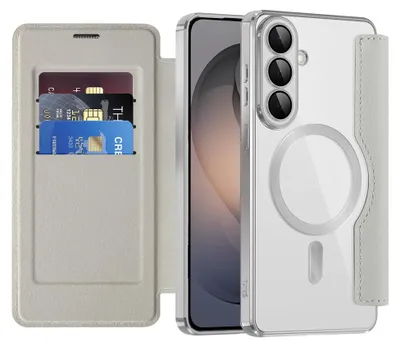 Produktbild von Techsuit – SmartMag Book Case buchartige Schutzhülle für Samsung Galaxy S26 – grau