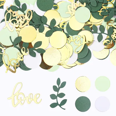 Produktbild von Konfetti für Hochzeiten und Feiern – 200 Stück in Gold und Grün