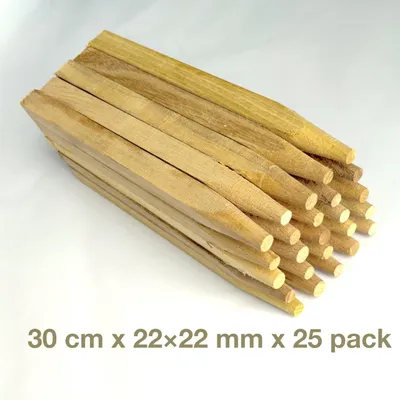 Produktbild von Gartenholz Pflanzpfähle Akazie, 30 cm, 25 Stück, natürliche Pflanzenstützen für den Garten
