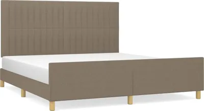 Productafbeelding van vidaXL Bedframe zonder matras, taupe, 160x200 cm, stof