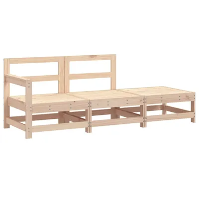 Produktbild von vidaXL 3-tlg. Garten-Lounge-Set Massivholz Kiefer