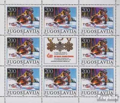 Produktbild von Briefmarken Jugoslawien 1987 Mi 2215Klb Kleinbogen (kompl.Ausg.) postfrisch Medalliengewinne Ski-WM