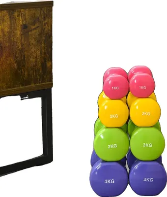 Produktbild von Hex-Dumbbell-Set, 4 Gewichte, Ideal für Krafttraining