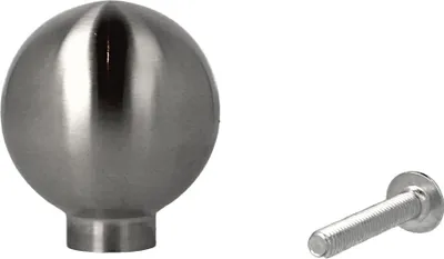 Produktbild von Edelstahl Kugelknopf Möbelknopf Schrankknopf matt gebürstet Schubladenknopf Pasadena 30mm