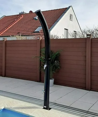 Produktbild von 30L Solardusche CARIBIC CURVE Pooldusche Außendusche Gartendusche Solar Dusche gebogen