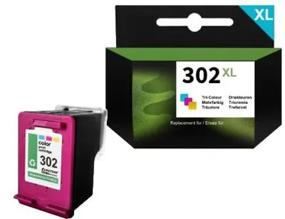 Eurotone Tintenpatrone kompatibel mit HP 302XL Cyan, Farbe, Magenta, Gelb – Produktansicht 1