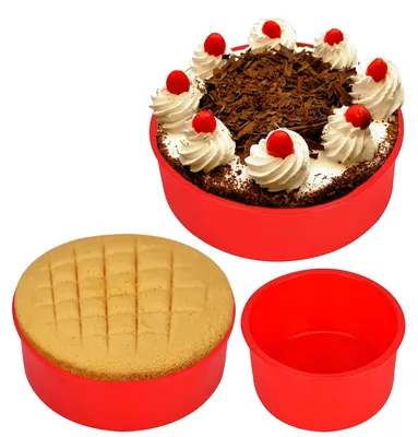 Image de 3 moules en silicone pour gâteaux, adaptés aux friteuses à air chaud et aux quiches