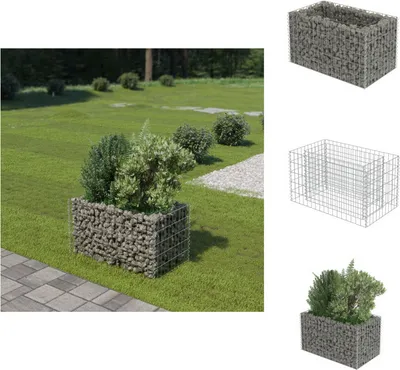 Obrázok produktu pre vidaXL Gabionový záhon Pozinkovaná oceľ 90×50×50 cm - Kvetináče a sadenice