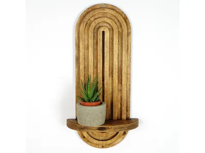 Obrázek produktu pro Skye Decor, Raf269, nástěnná police, ořech, 100 % borovice, 40 x 20 x 9 cm