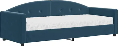 Obrázek produktu pro vidaXL Lehátko s matrací modré 80x200 cm Velvet