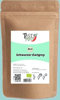 Produktbild von Tasty PottSchwarzer Earl Grey Tee 250g Beutel