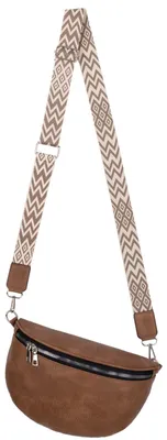 Produktbild von Bauchtasche (76232) Umhängetasche Crossbody-Bag Hüfttasche Kunstleder Italy-Design TAN