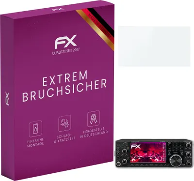 Produktbild von atFoliX FX-Hybrid-Glass Displayfolie kompatibel mit Icom IC-7610 Glasfolie