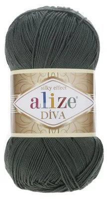 Produktbild von Alize Diva 131 Dunkelgrün Garn 100g/350m seidig weich, glänzend