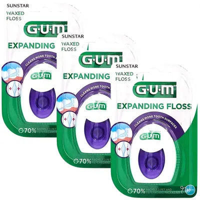 Produktbild von 3x GUM EXPANDING FLOSS Zahnseide (3x30 m)