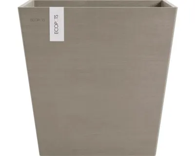 Obrázek produktu pro Květináč Ecopots Rotterdam plastový Ø 42,1 cm 43,6 x 43,6 x 44,4 cm hnědý