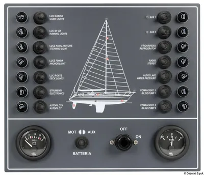 Produktbild von Elektrisches Steuerpanel für Segelboot 14 Schalter - Osculati 14.808.01