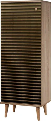 Produktbild von Schuhschrank Cebalrai, Schuhregal, Mehrzweck-Eingangsgarderobe, Möbel für Schuhe, 50x38h135 cm, Eiche