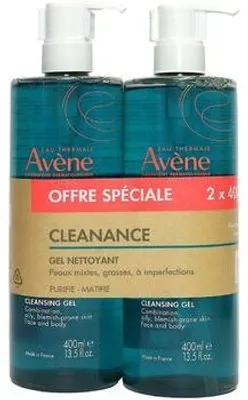 Obrázek produktu pro Avène Cleanance čistící gel Cleansing Gel 2 x 400 ml