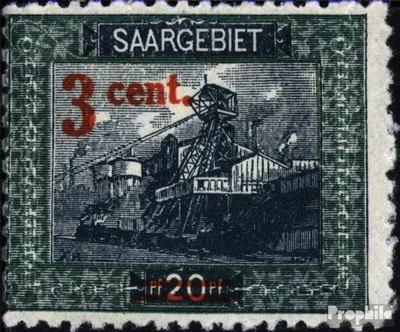 Produktbild von Briefmarken Saarland 1921 Mi 70 postfrisch Landschaftsbilder (II)