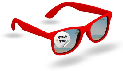 Produktbild von Sonnenbrille "Beach" - Trendige Brille mit UV-400 Schutz und Ozean-Rettungsinitiative für Herren und Damen - standard-rot