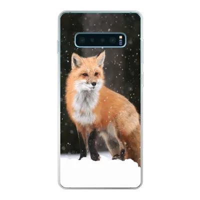 Produktbild von MuchoWow® Handyhülle Schutzhülle Hülle für Samsung Galaxy S10 Lite Fuchs - Schnee - Winter Silikon Softcase Handy Hülle - Schutz