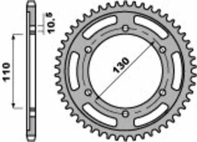 Image de PBR pignons acier standard arrière 241 - 530