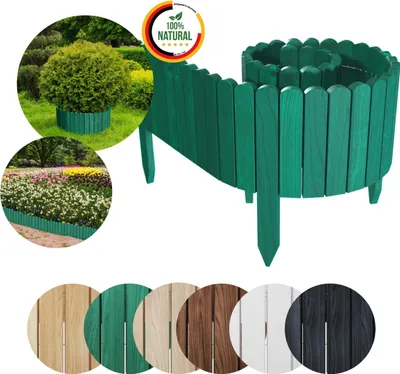 Obrázek produktu pro Floranica Rolovací pružný drevený plot 200 x 10 cm, neošetrený, obruba záhonu, obruba trávnika, drevený záhradný plot, dekoračný plot, mini plot